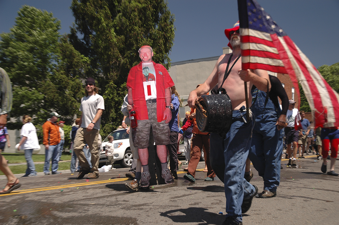 hikers in a.t. parade