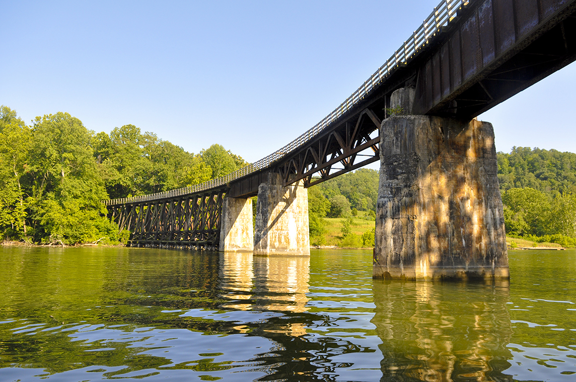 virginia creeper trail at south holston lake